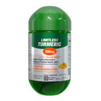 Picture of LIMITLESS TURMERIC 500 MG 60 CAP