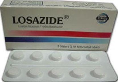 Picture of LOSAZIDE 100/25MG 10 F.C. TAB
