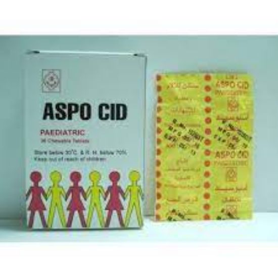 Picture of ASPOCID PAEDIATRIC 75MG 30 CHEWABLE TAB.