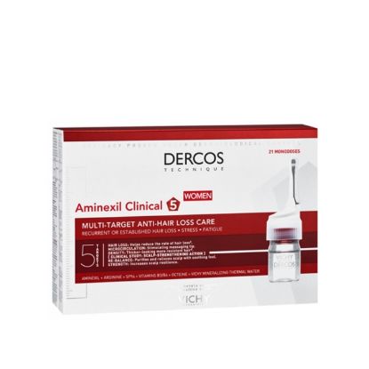 Picture of Vichy Dercos Aminexil Clinical 5 Women 21 Monodose Hair Vials