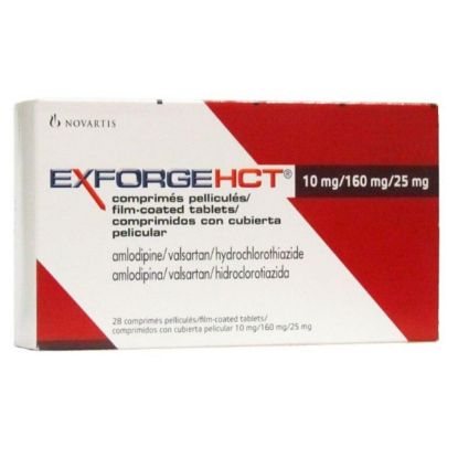 Picture of EXFORGE HCT 10/160/25MG 14 F.C. TAB.