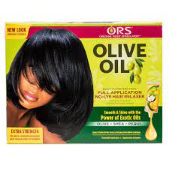Picture of ORS ORGANIC ROOT STIMULATOR NO LYE RELAXER KIT OLIVE OIL, EXTRA STRENGTH