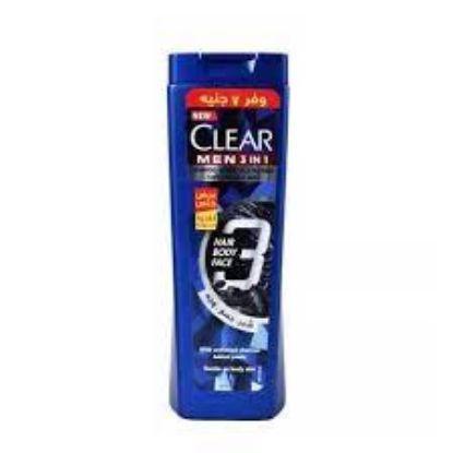 Picture of CLEAR MEN 3 IN 1 SHAMPOO , SHOWER GEL AND FACE WASH 180 ML