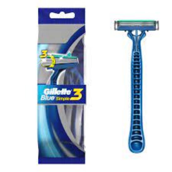 Picture of Gillette Blue Simple 3 Shaving Razor 24 Pieces