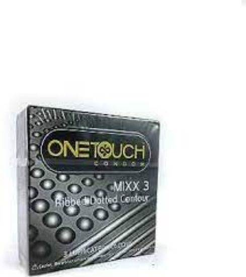 Picture of ONE TOUCH MIXX3 CONDOMS - DOTTED AND RIBBED - PACK OF 3