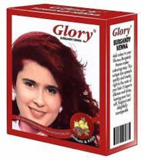 Picture of Glory Henna For Hair Color Burgundy 10 Gm 6 Bags