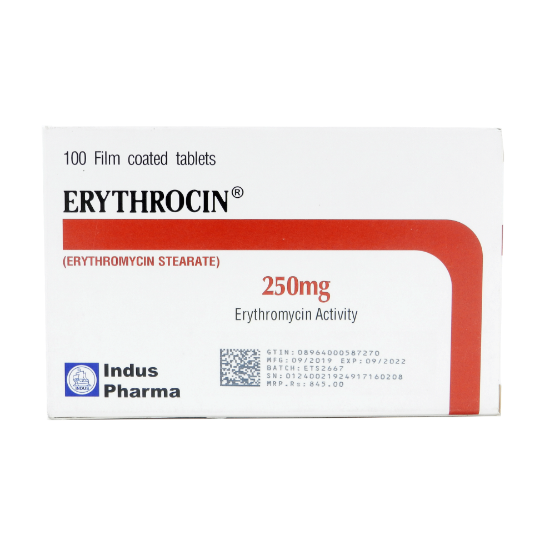Picture of ERYTHROCIN 250 MG TAB