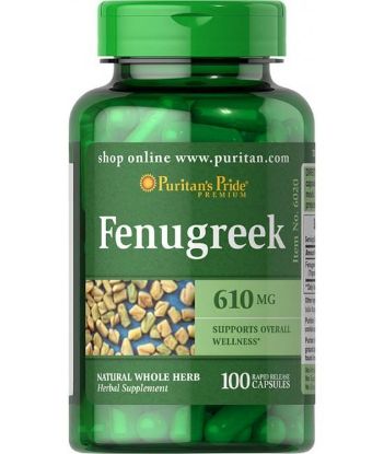 Picture of Puritan's Pride Fenugreek 610 mg - 100 Capsules
