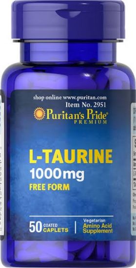 Picture of Puritan's Pride L-Taurine 1000 mg - 50 Caplets