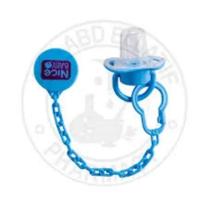 Picture of NICE BABY REGULAR PACIFIER WITH BLUE CHAIN