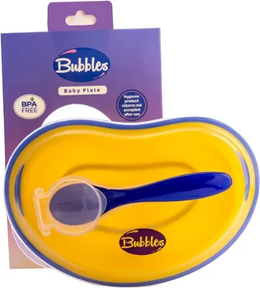 Picture of BUBBLES FOOD PLATE (YELLOW X BLUE)