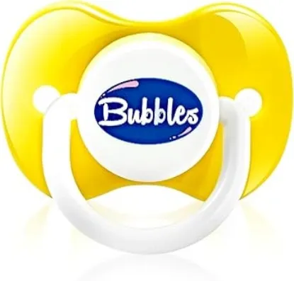 Picture of BUBBLES NORMAL PACIFIER 0-3M YELLOW