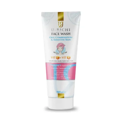 Picture of U-RICHI FACE WASH FOR OILY, COMBINATION AND SENSITIVE SKIN 150 ML