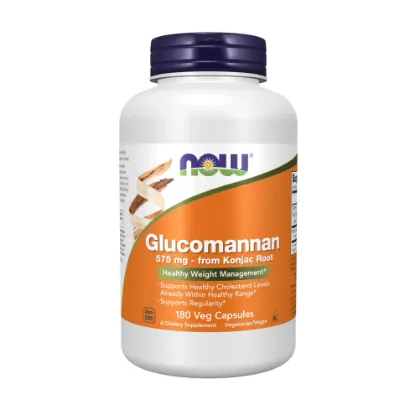 Picture of NOW GLUCOMANNAN 575MG 180 VEG CAPSULES